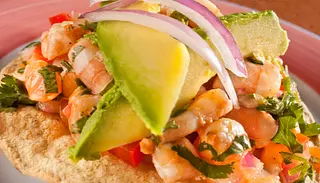 Ceviche de camarón rápido