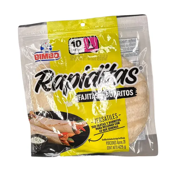 Rapiditas Fajitas Y Burritos Bimbo 425gr