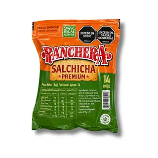 Salchicha Ranchera X 14 Unidades
