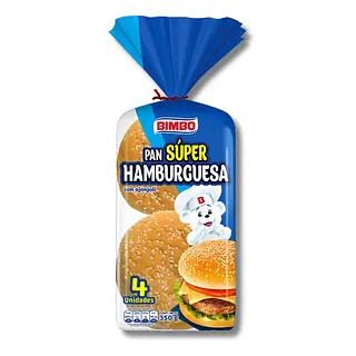 Pan Hamburguesa 4 Unidades 350gr